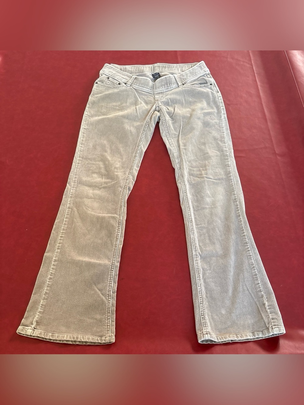 Women’s Light Gray Corduroy Bootcut Jeans